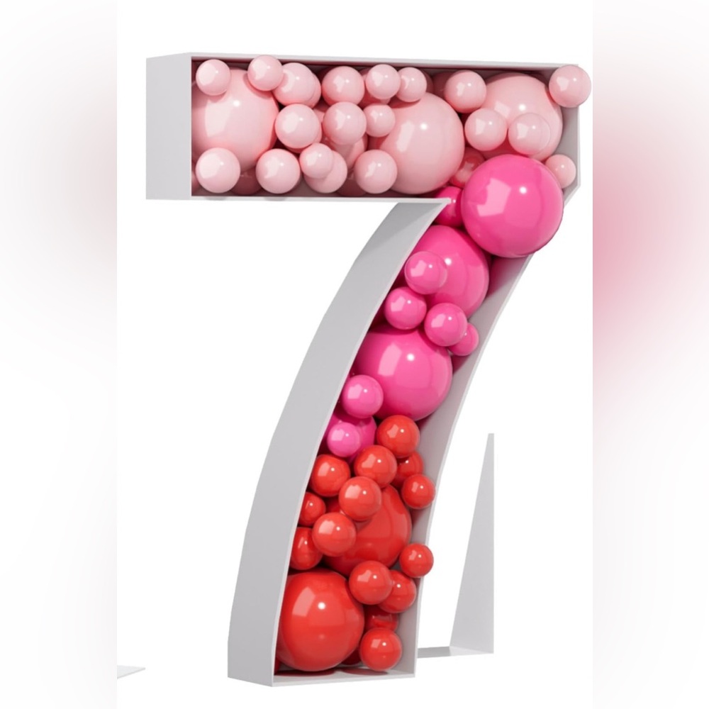 KALOR 4FT Marquee Numbers, Mosaic Numbers for Balloons,Number 7 For Party Decor